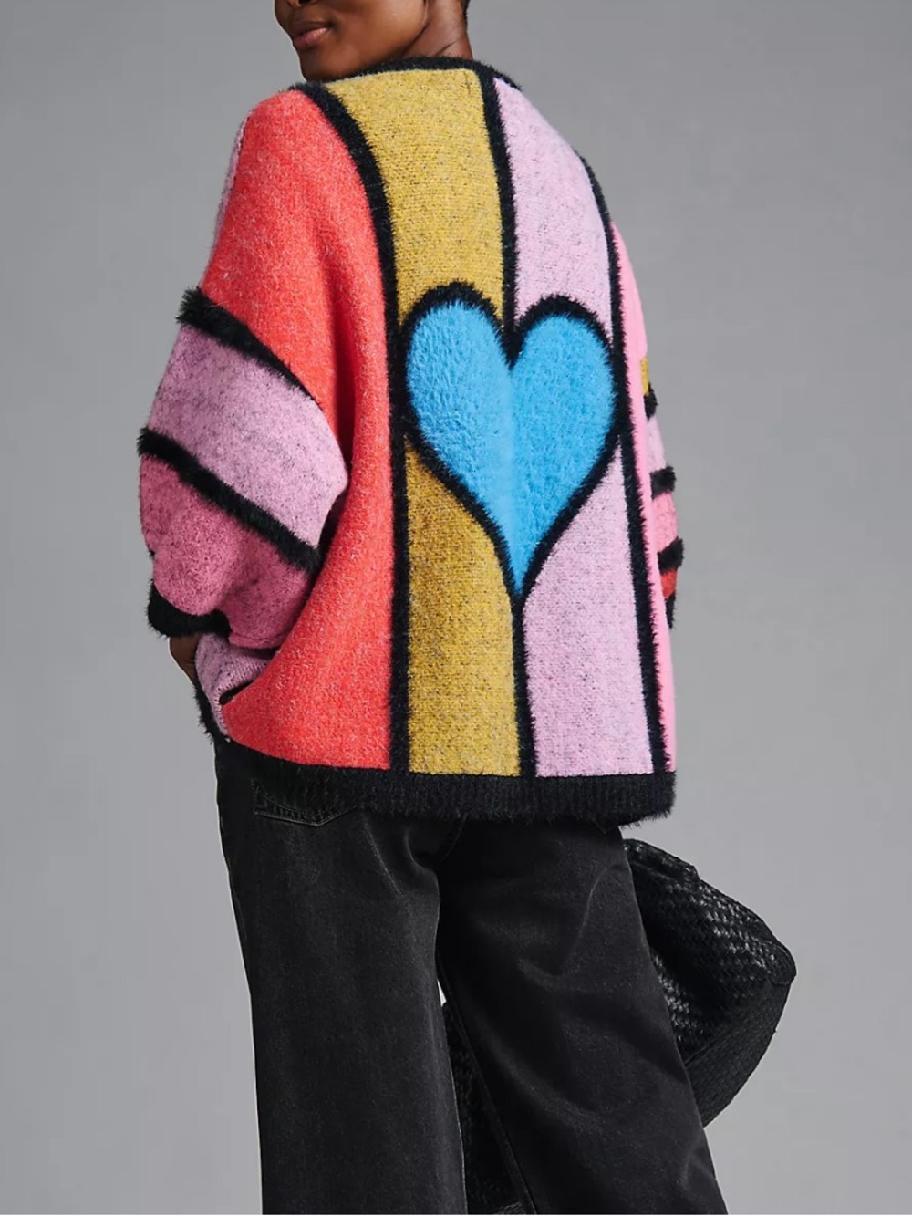 Anthropologie Bel Kazan Graphic Heart Kimono